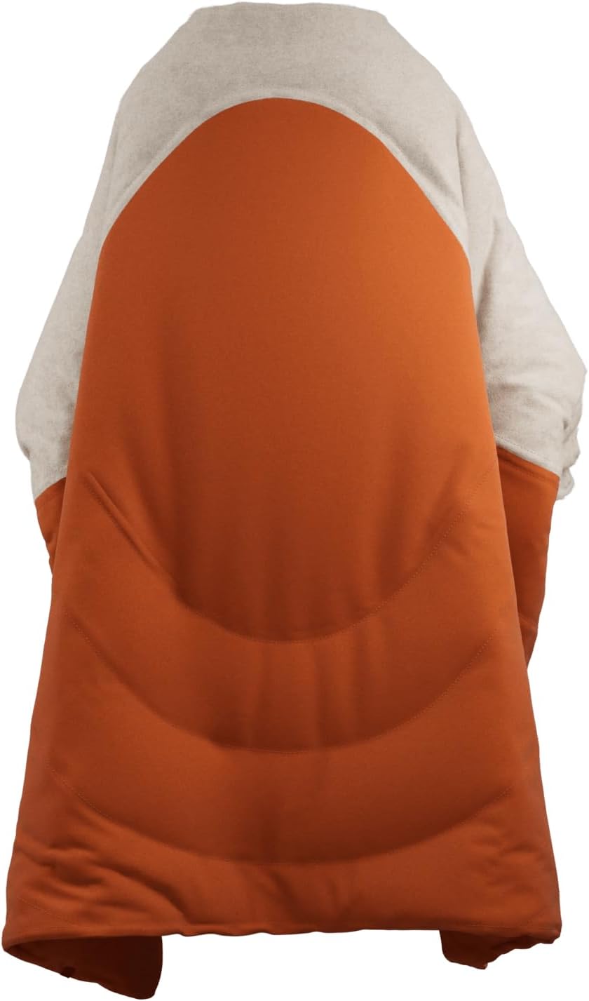 STOOV Huge Hug³ - Heizdecke - Drahtlos - Infrarot-Wärmetechnik - Pro Batterie mit bis zu 5 Stunden drahtlose Wärme - 135x180 cm - Original Orange