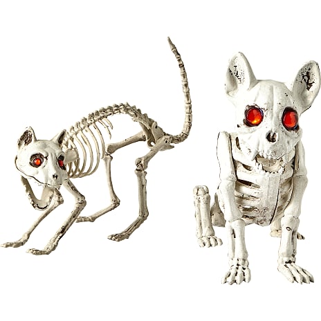 Halloween dyreskelet hvid - flere varianter - assorteret