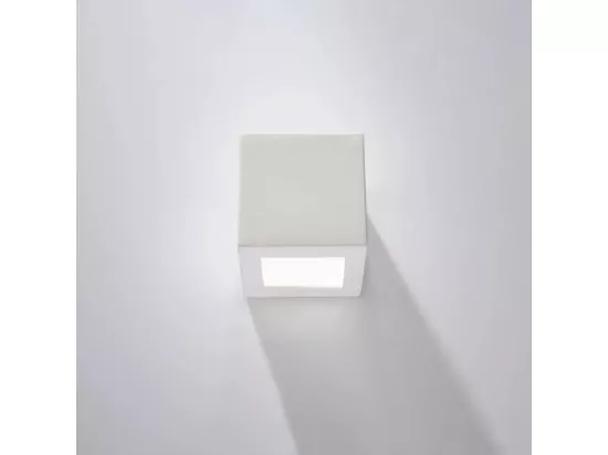 Sollux Applique murale à 1 ampoule en céramique blanche, E27