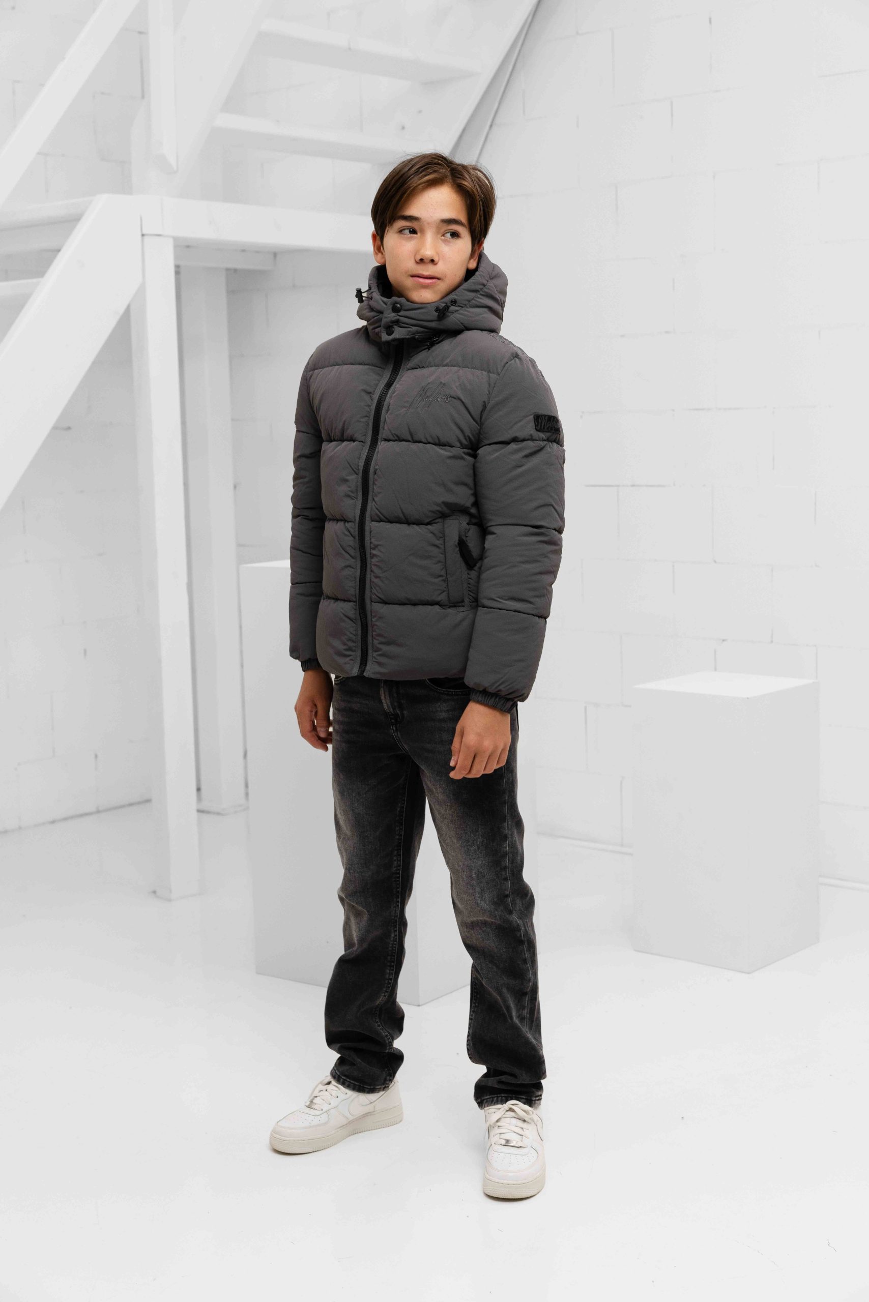 Malelions Donn Puffer Winterjas Kids Grijs