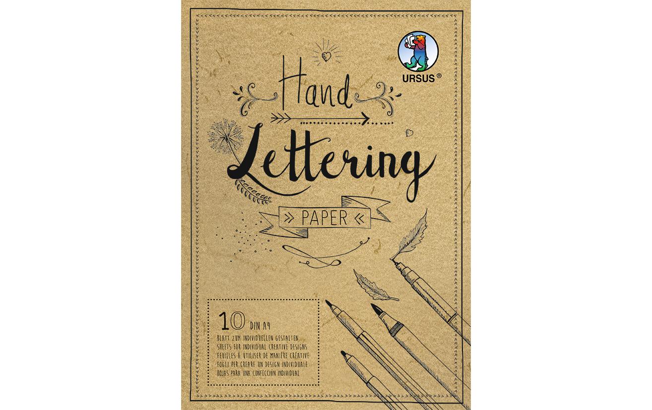Zeichenblock Handlettering A4, 190 g/m², 10 Blatt, BraunElefantenhaut Handlettering Papier