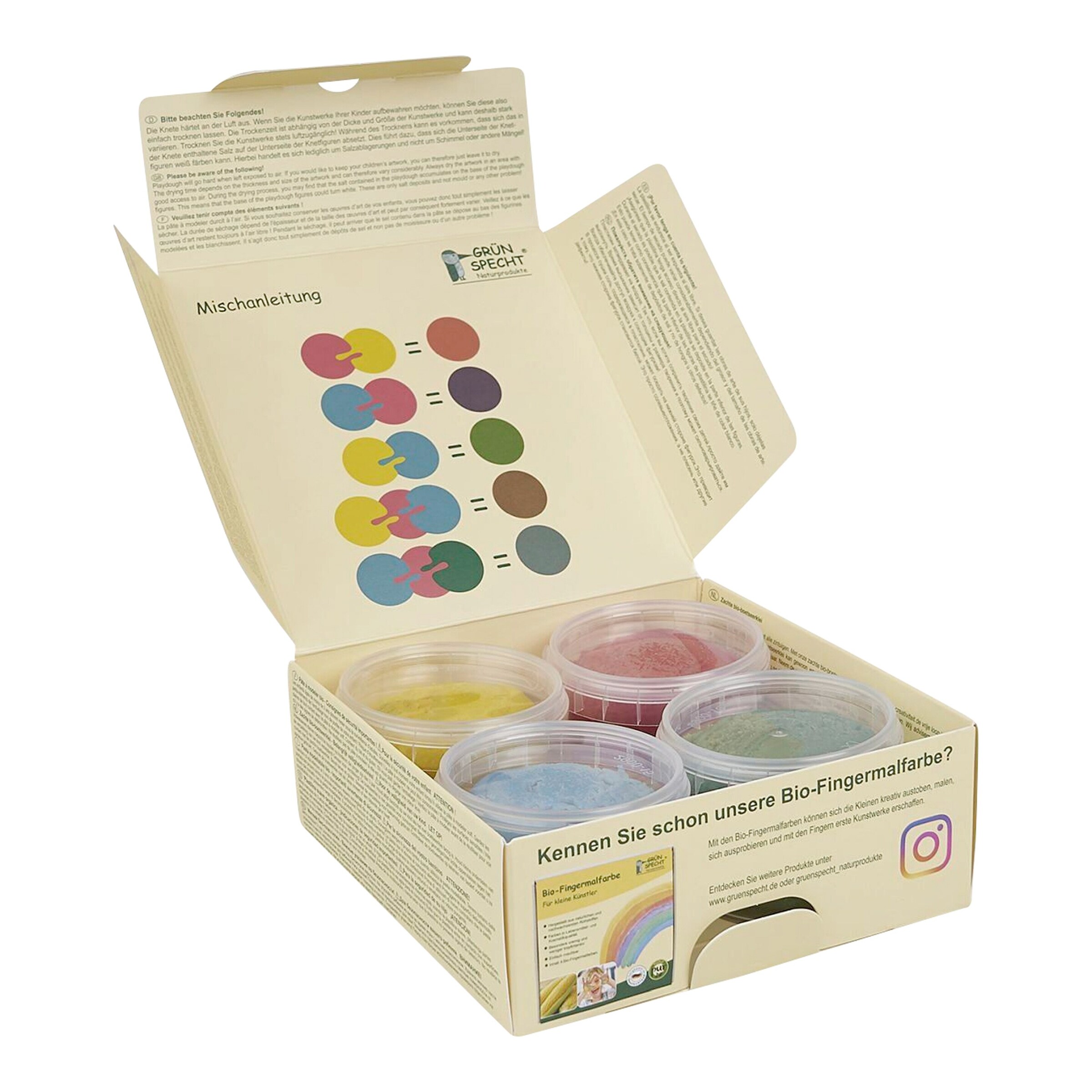 Grünspecht Bio-Soft-Knete 4 Farben