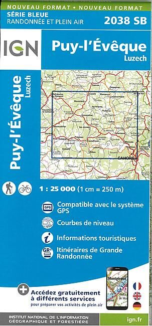 IGN - 2038 SB PUY L EVEQUE 1 25 000