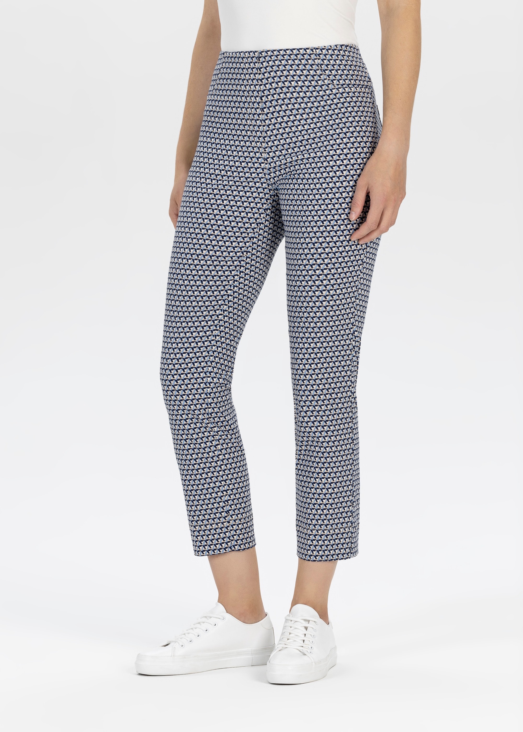 Stehmann 3/4-Hose  mit Minial-Muster