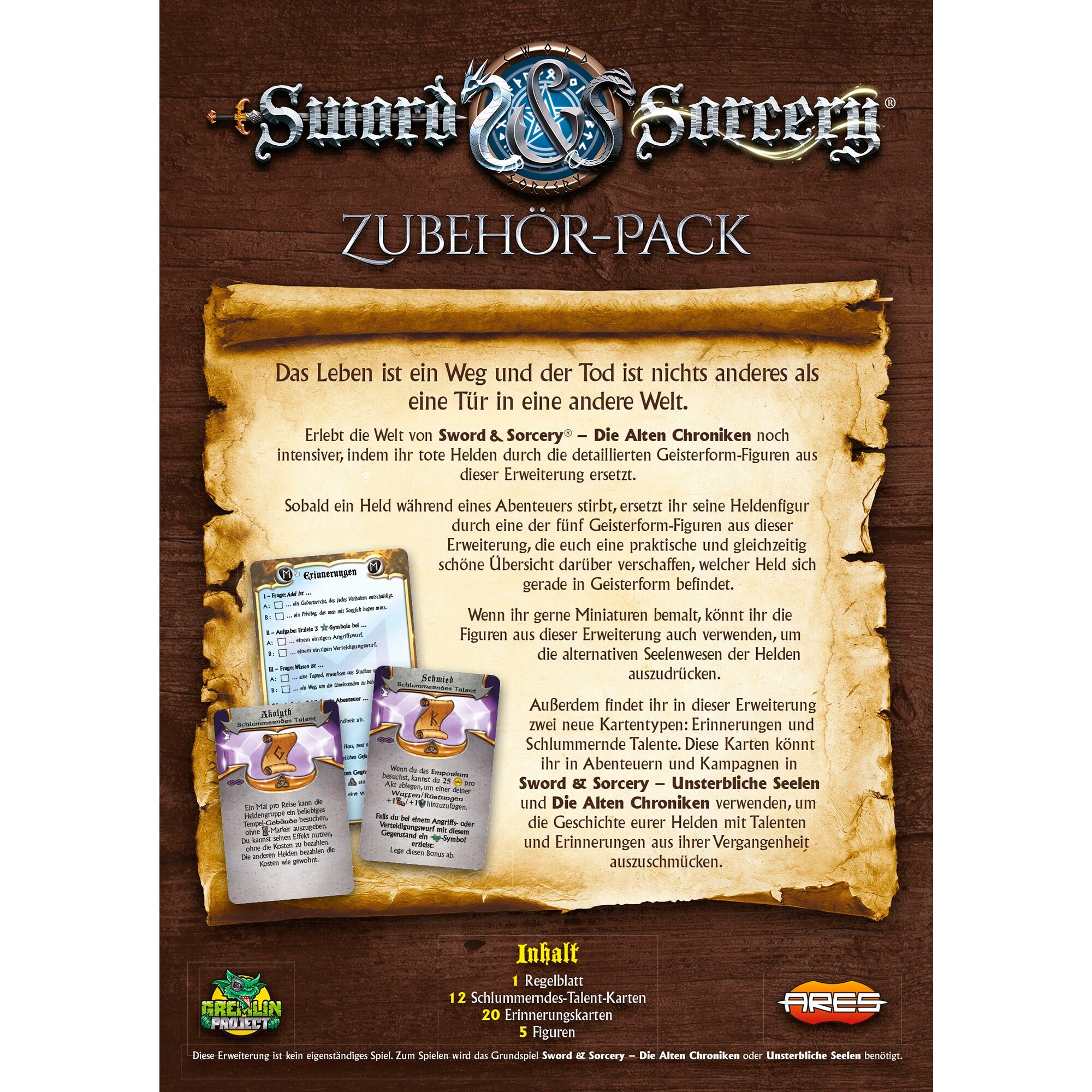 Asmodee Brettspiel Sword & Sorcery: Die alten Chroniken - Geisterform-Helden