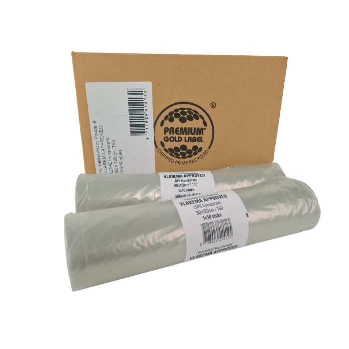 Vlarema Afvalzakken 90x120cm 200L LDPE T50 transparant Vlarema 100stuks (561901250)
