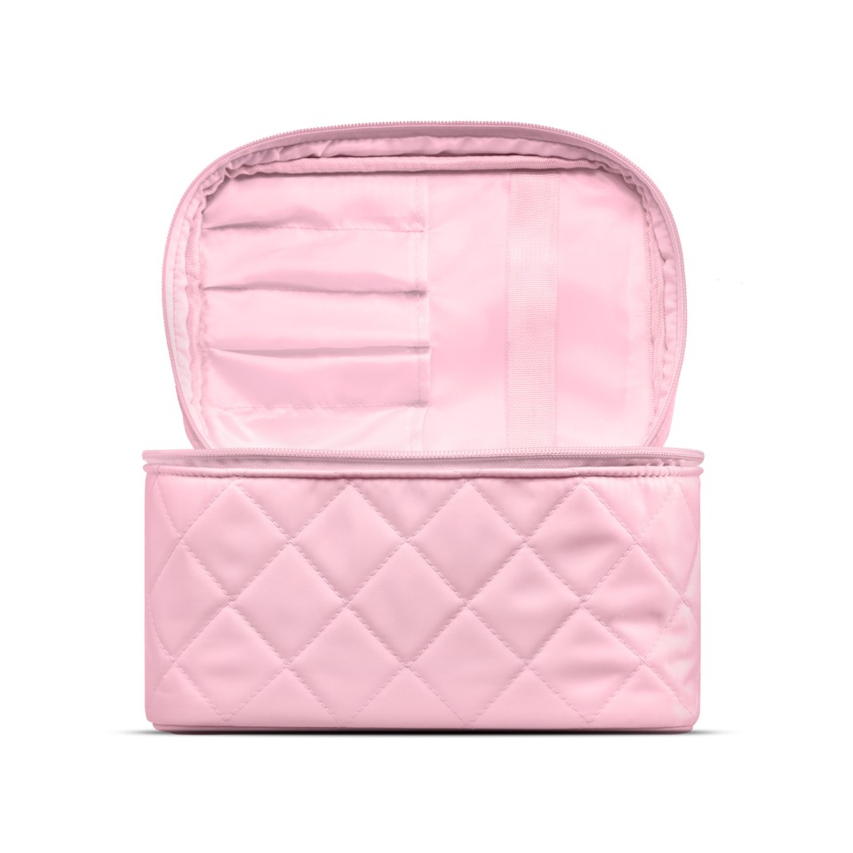 Gillian Jones - Beauty Box in quilted nylon Pink - Toilettaske