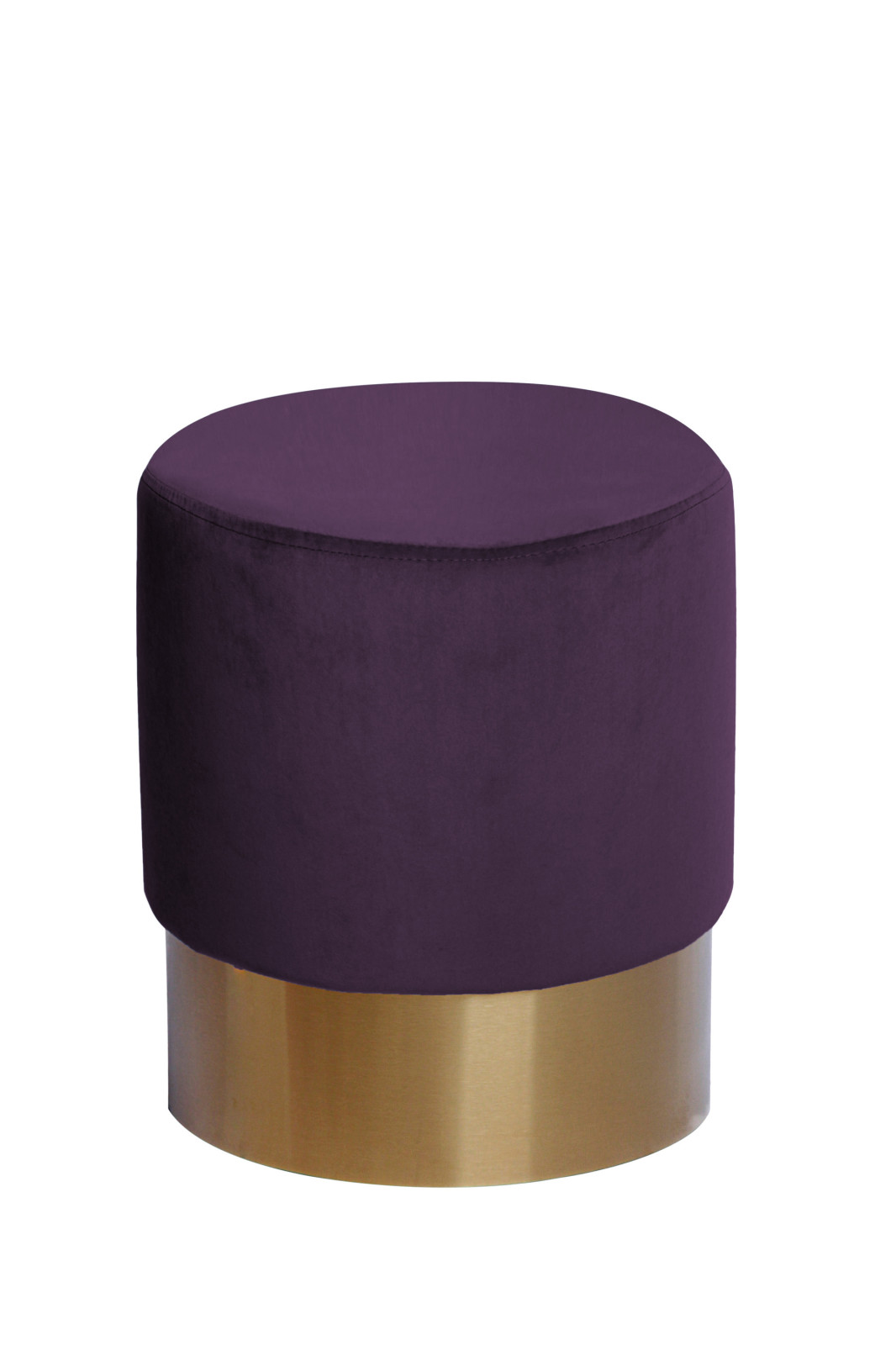 Polsterhocker NANO - violett - mit Edelstahlfuß