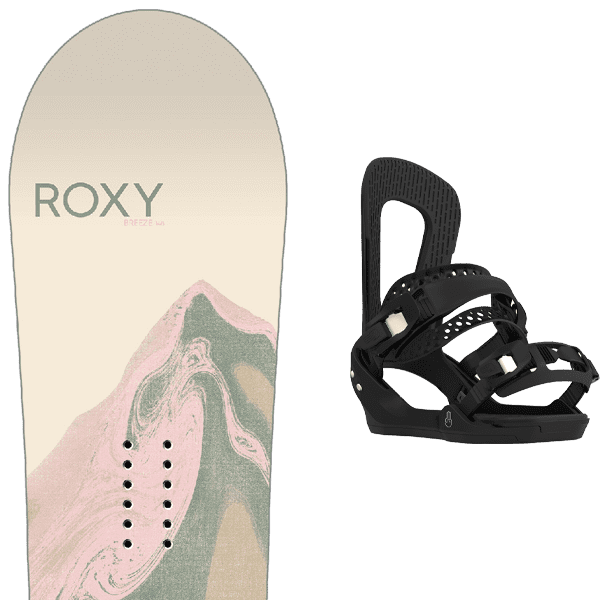 Pack snowboard ROXY BREEZE + Fix