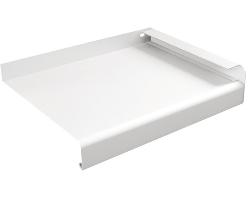 Witte aluminium vensterbank 100x23 cm inclusief aluminium zijlijsten (rechts en links)