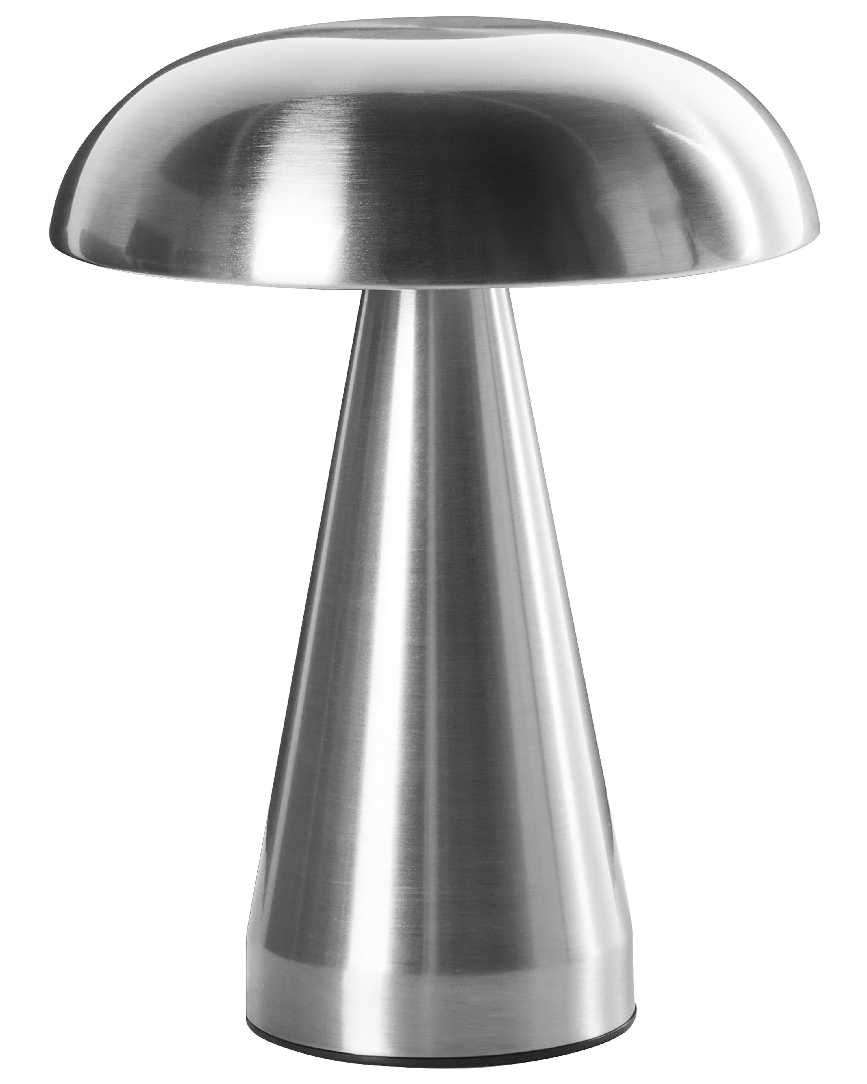 Set van 2 draadloze LED tafellampen KULFO met dimmer Metaal Zilver