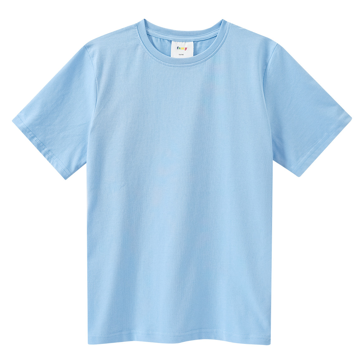 Famy 3 Jungen T-Shirts im Basic-Look blau / hellblau / dunkelblau