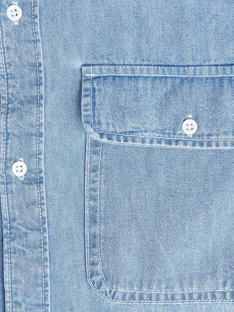 JACK & JONES Jeanshemd JJIWILSON JJSHIRT hellblau
