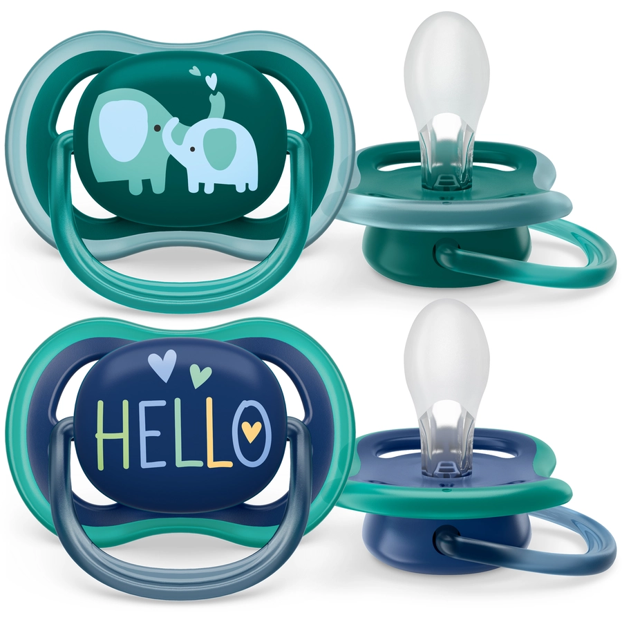Philips Avent Schnuller ultra air SCF34918 ab 18 Monate grünblau