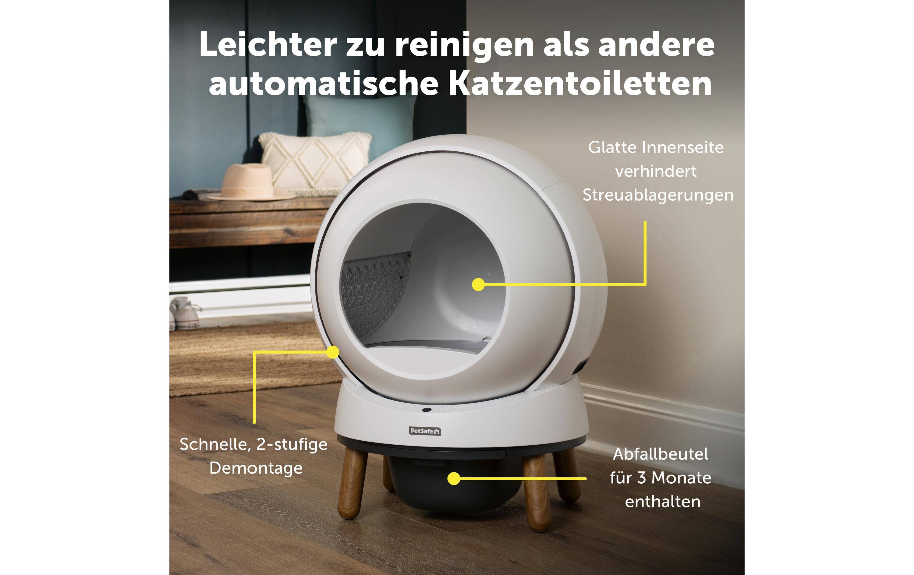 Katzentoilette ScoopFree SmartSpin<br>Selbstreinigende Katzentoilette mit App-Steuerung für eine saubere und gesunde Umgebung