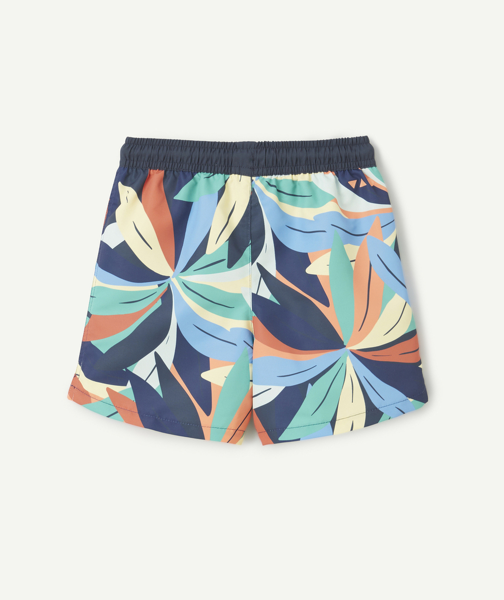 SHORT DE BAIN GARÇON EN FIBRES RECYCLÉES IMPRIMÉ COLORÉ