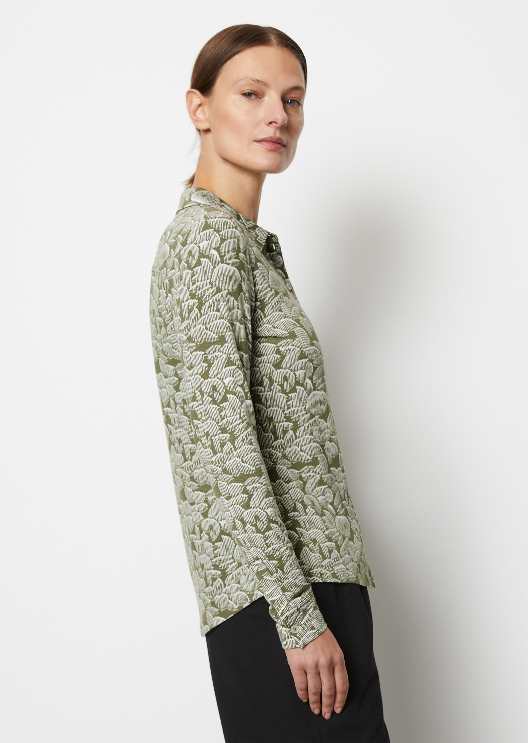 Jersey-Print-Bluse regularaus LENZING™ ECOVERO™