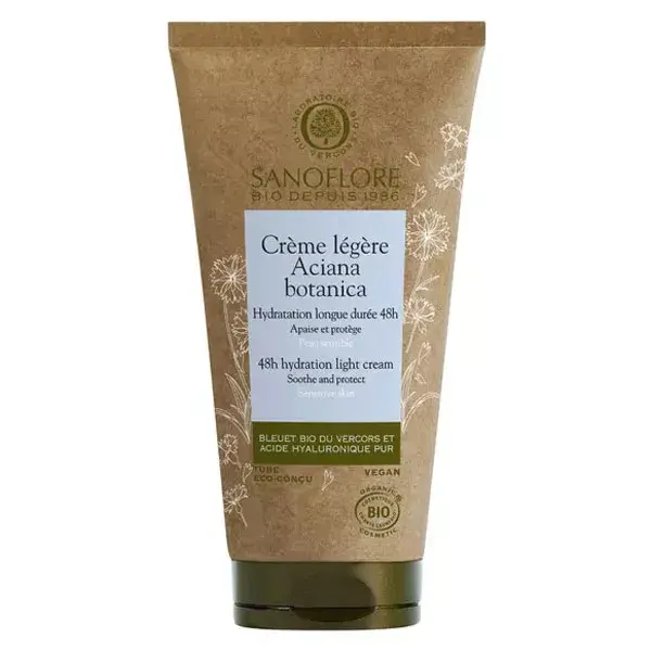 Sanoflore Aciana Botanica Creme Leve Hidratação 48h Orgânico 50ml