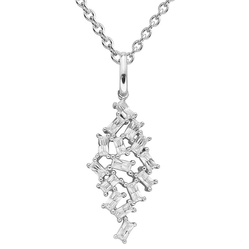 Collier zirconium en argent 925/1000