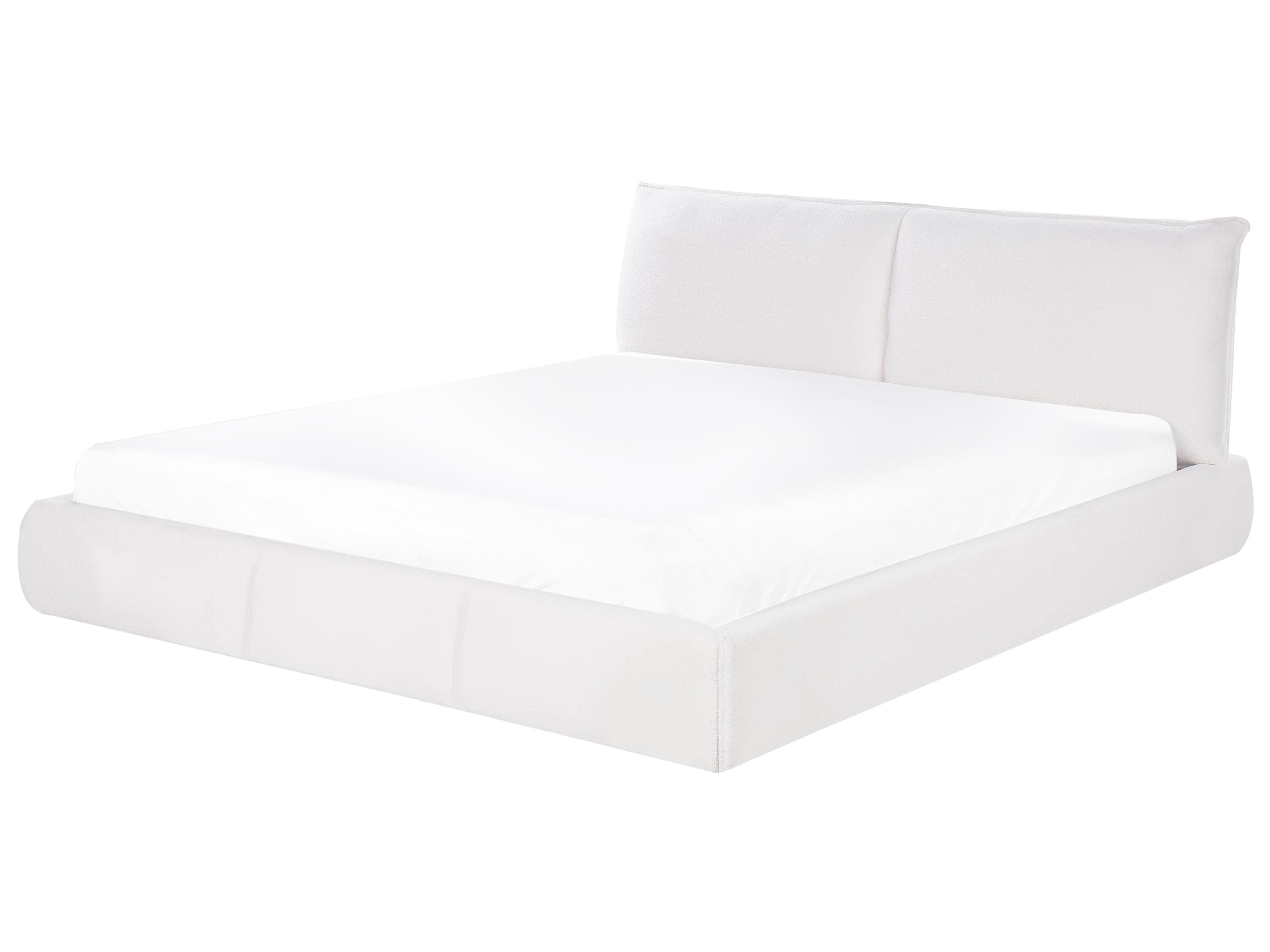 Waterbed Bouclé VINAY 180 x 200 cm Wit