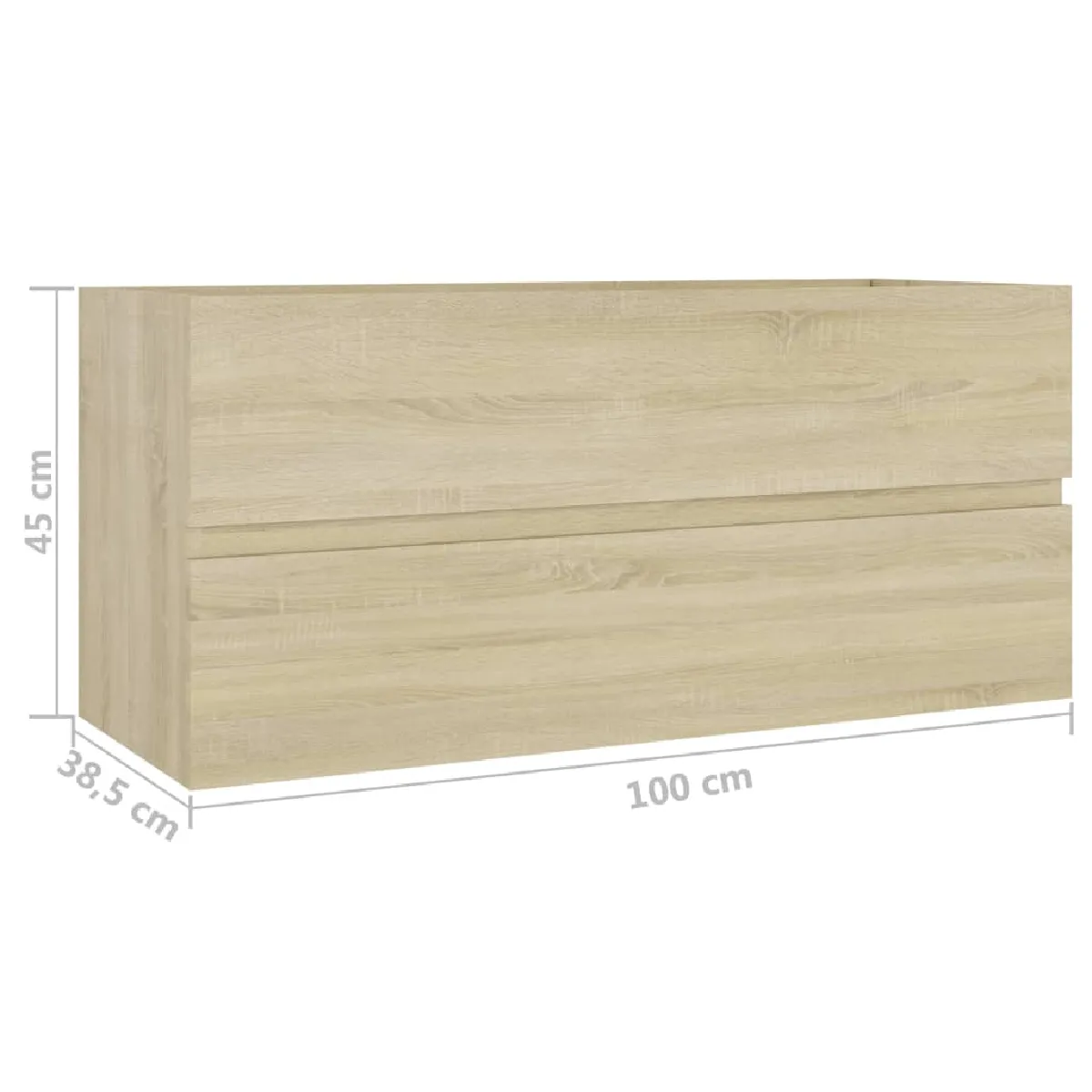 vidaXL Armoire d'évier - Chêne sonoma