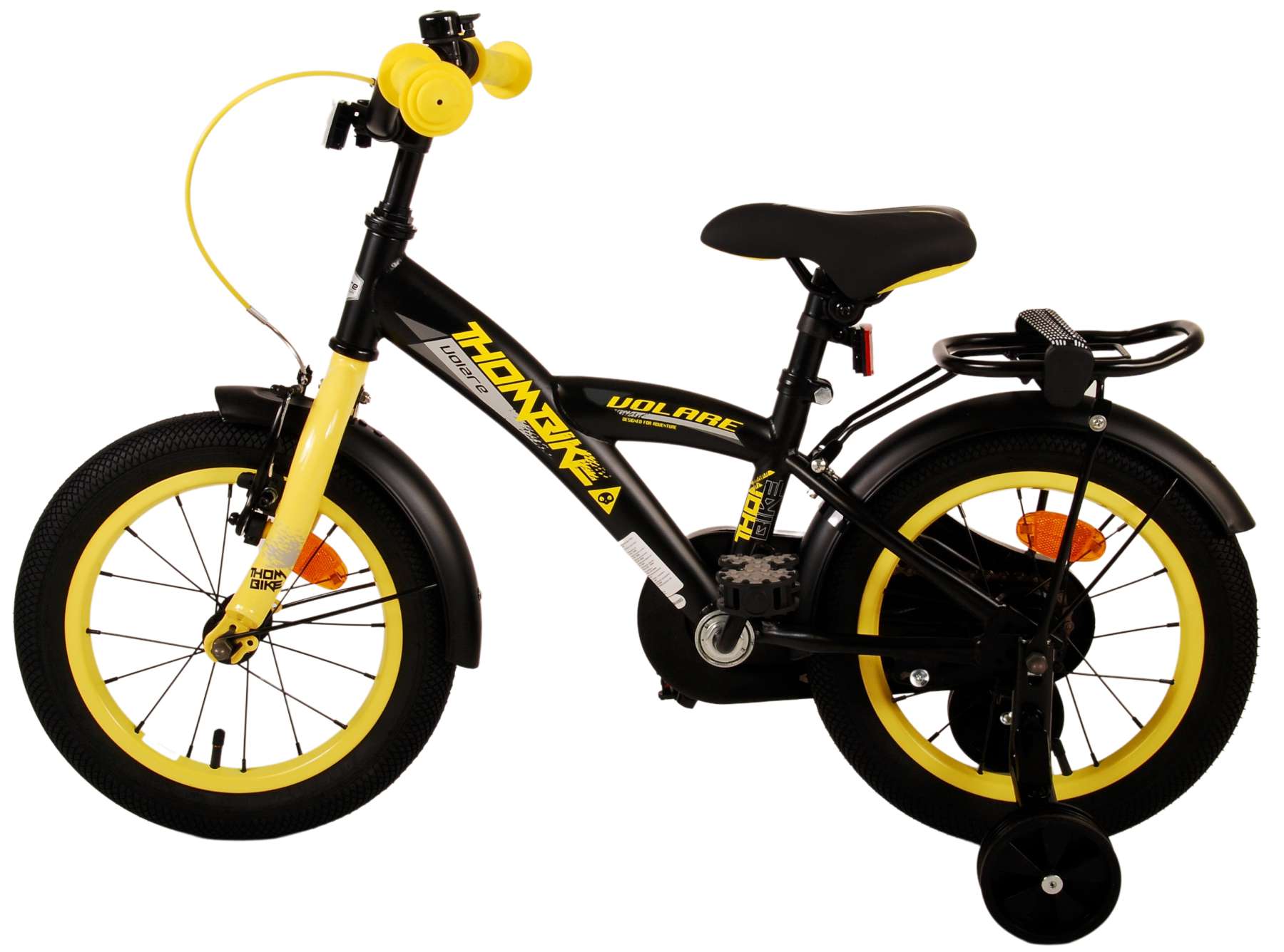 TPFSports Thombike Kinderfahrrad - Jungen - 14 Zoll - Rücktritt + Handbremse - Schwarz/Blau