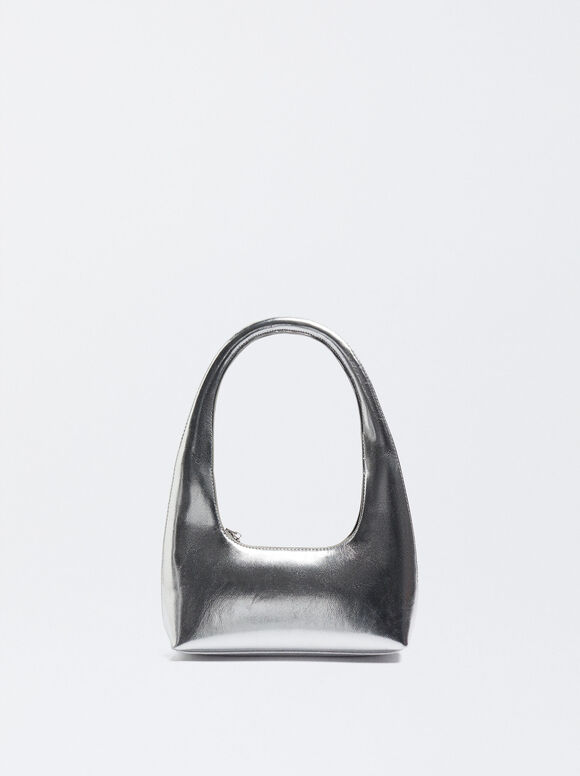 Bolsa de ombro metálica - Prateada