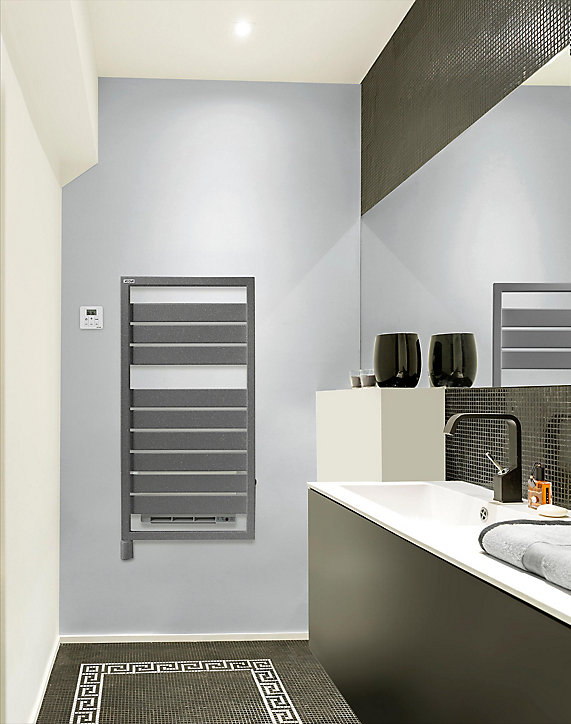 Sèche-serviettes soufflant électrique Acova Astrakan +Air 500 + soufflerie 1000W grey aluminium
