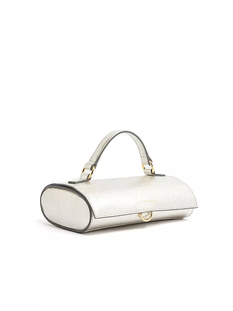 JULIA SKERGETH Ledertasche - Flache Hänkeltasche silber