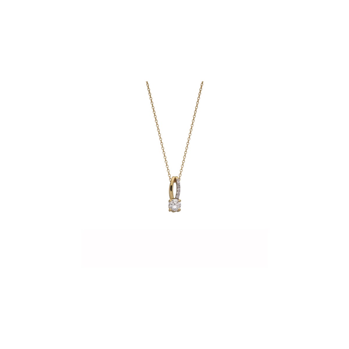Collier Brillaxis or jaune 9 carats oxydes