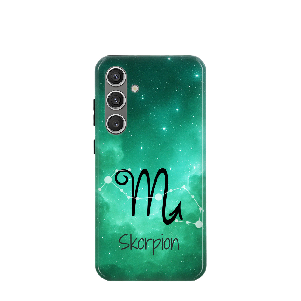 Samsung Galaxy S24 Hybrid (Kunststoff / Gummi) Hülle Skorpion 2 - Grün
