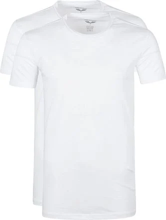 PME Legend Basic T-shirt 2-Pack O-Hals Wit PUW00220 kopen