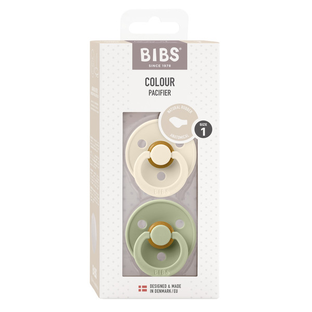 BIBS Fopspeen 0-6 Maanden Anatomic Ivory/Sage 2ST