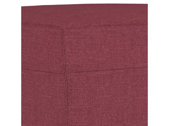 Ensemble de canapés 4 pièces avec coussins rouge bordeaux tissu