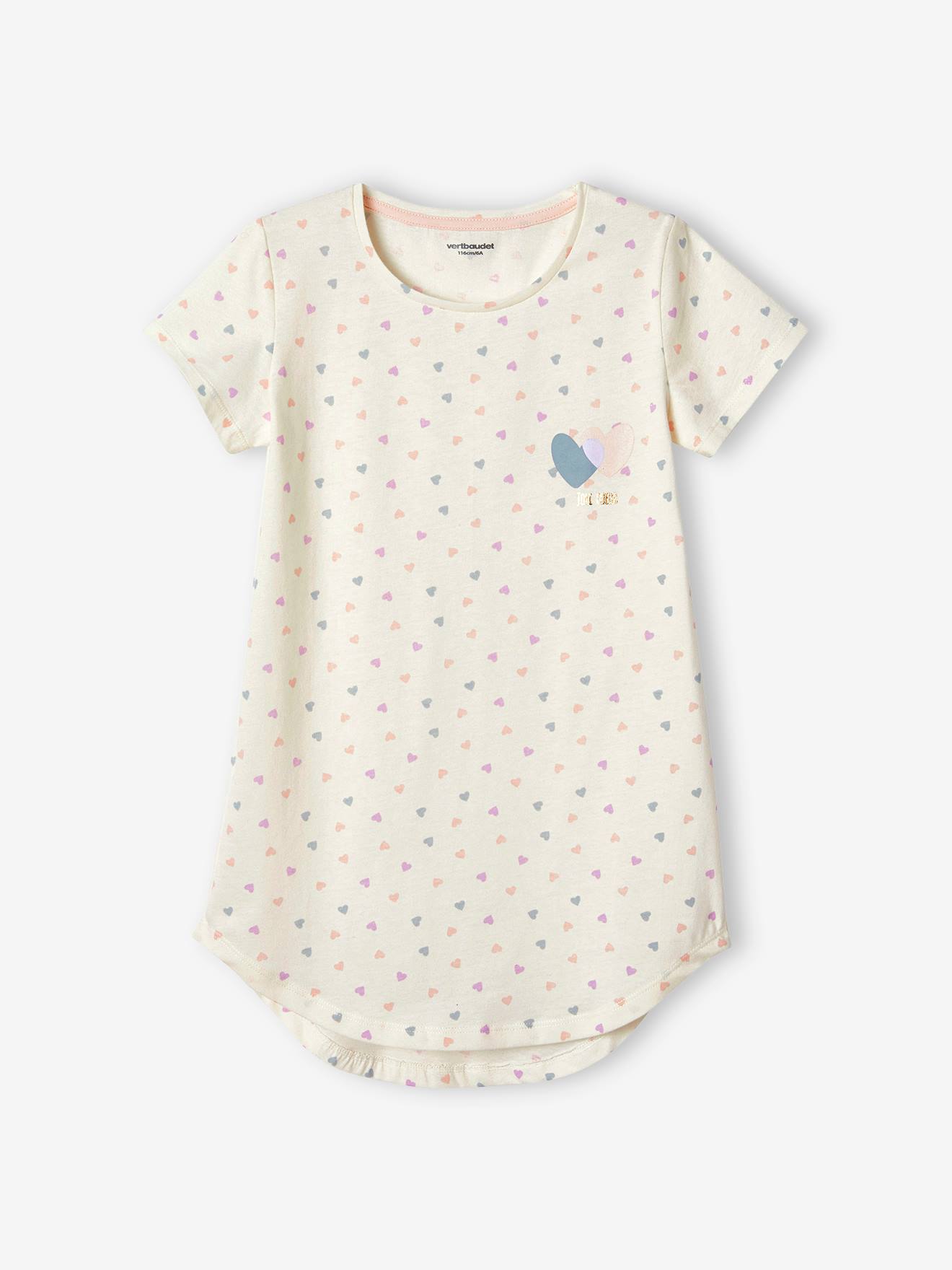 Conjunto de 2 camisolas com corações lilás em pó