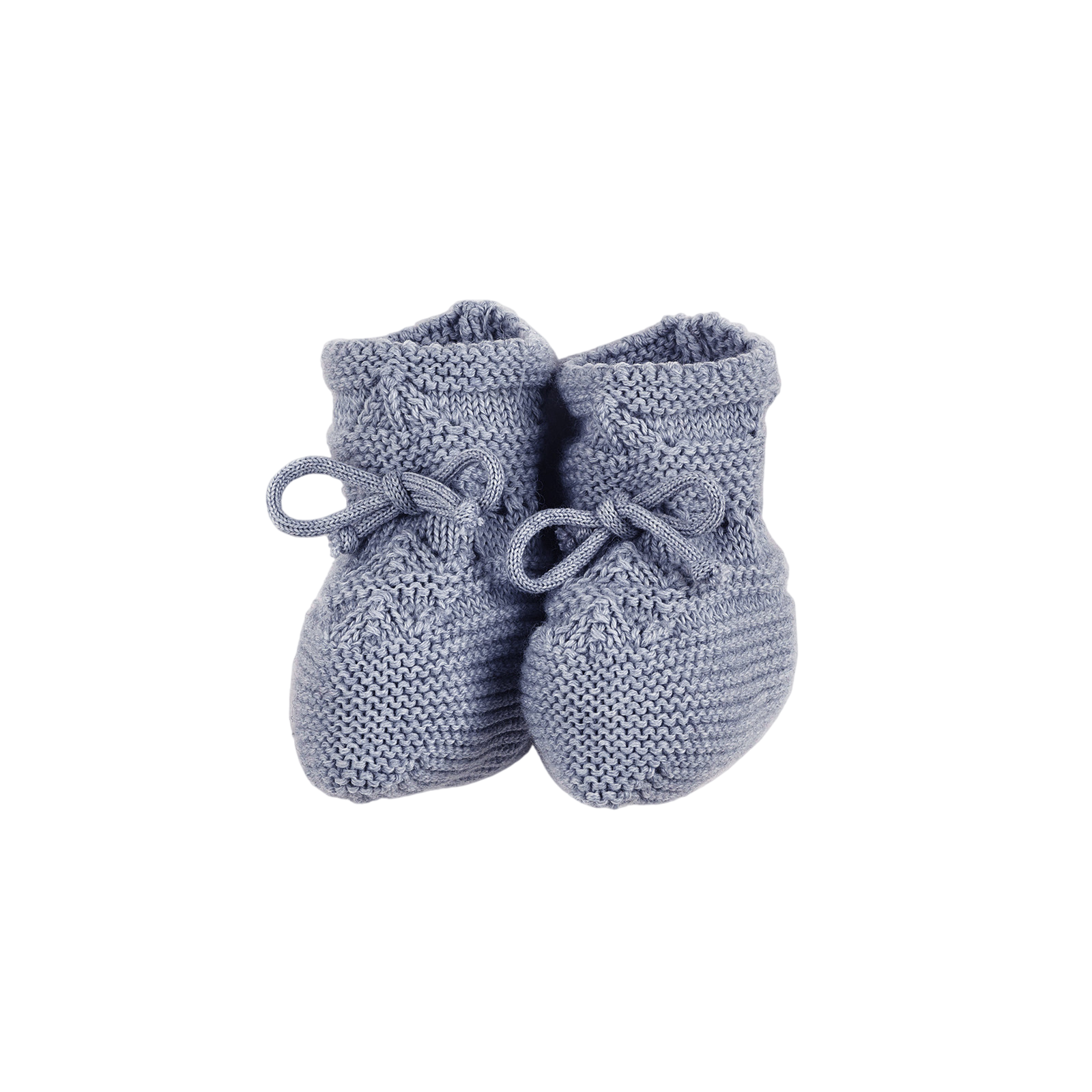 Baby Schühchen Merinowolle rauchblau