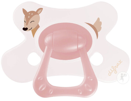 Difrax Sucette Natural 18 Mois+ Soft Pink Deer 1 Pièce (803B33)