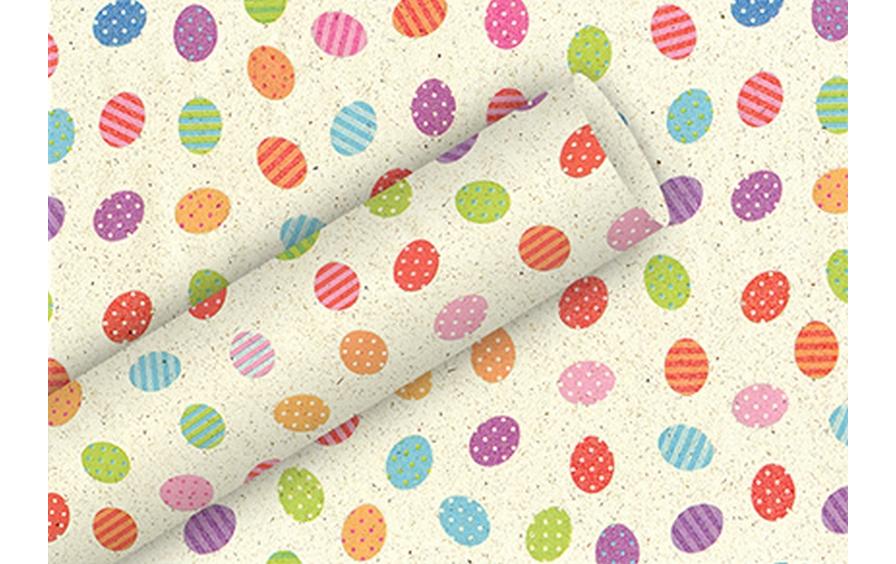 Geschenkpapier By Nature Ostereier, BuntPapierrolle zum Einpacken von Geschenken