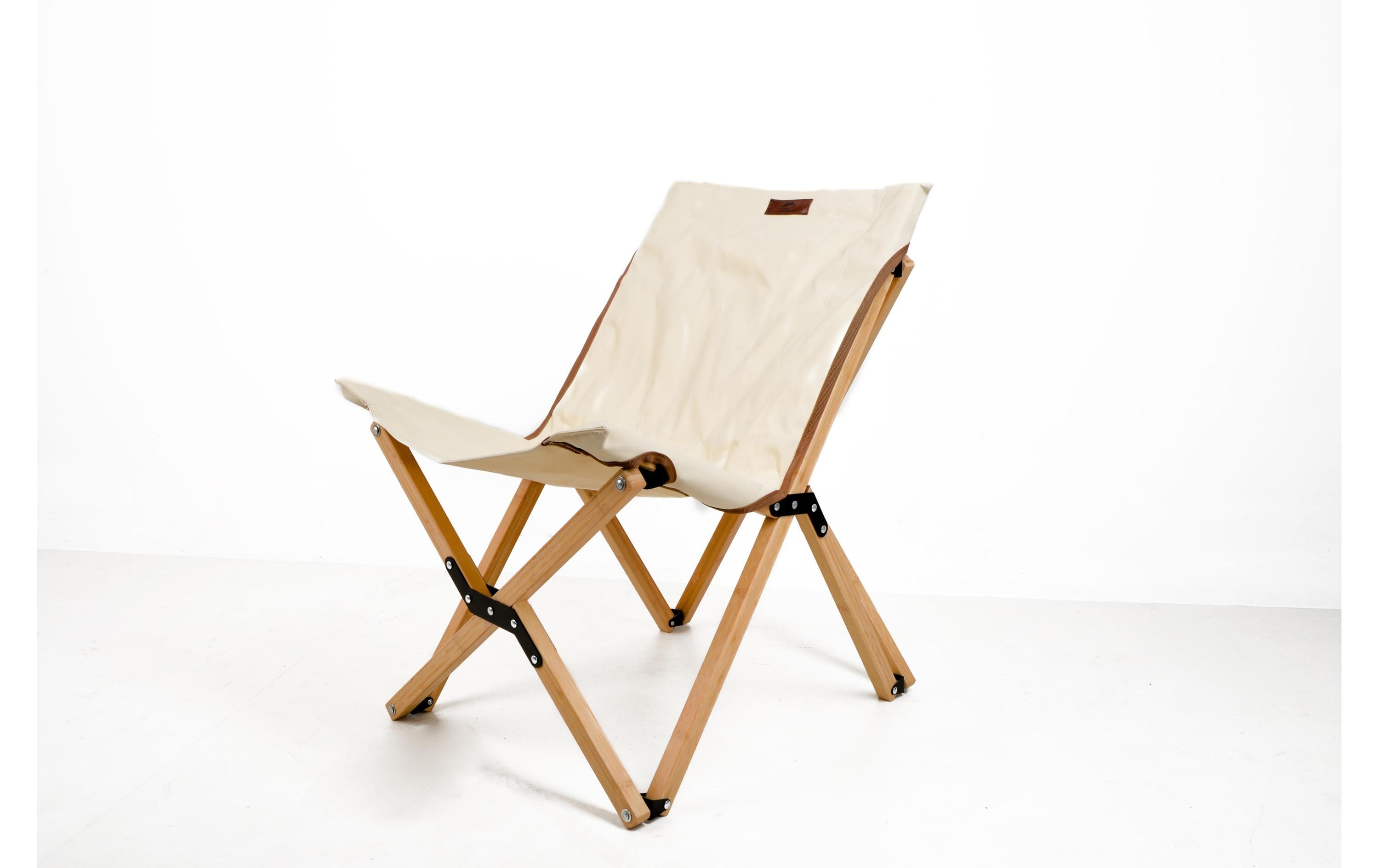 Bamboo Canvas Chair BraunCampingstuhl