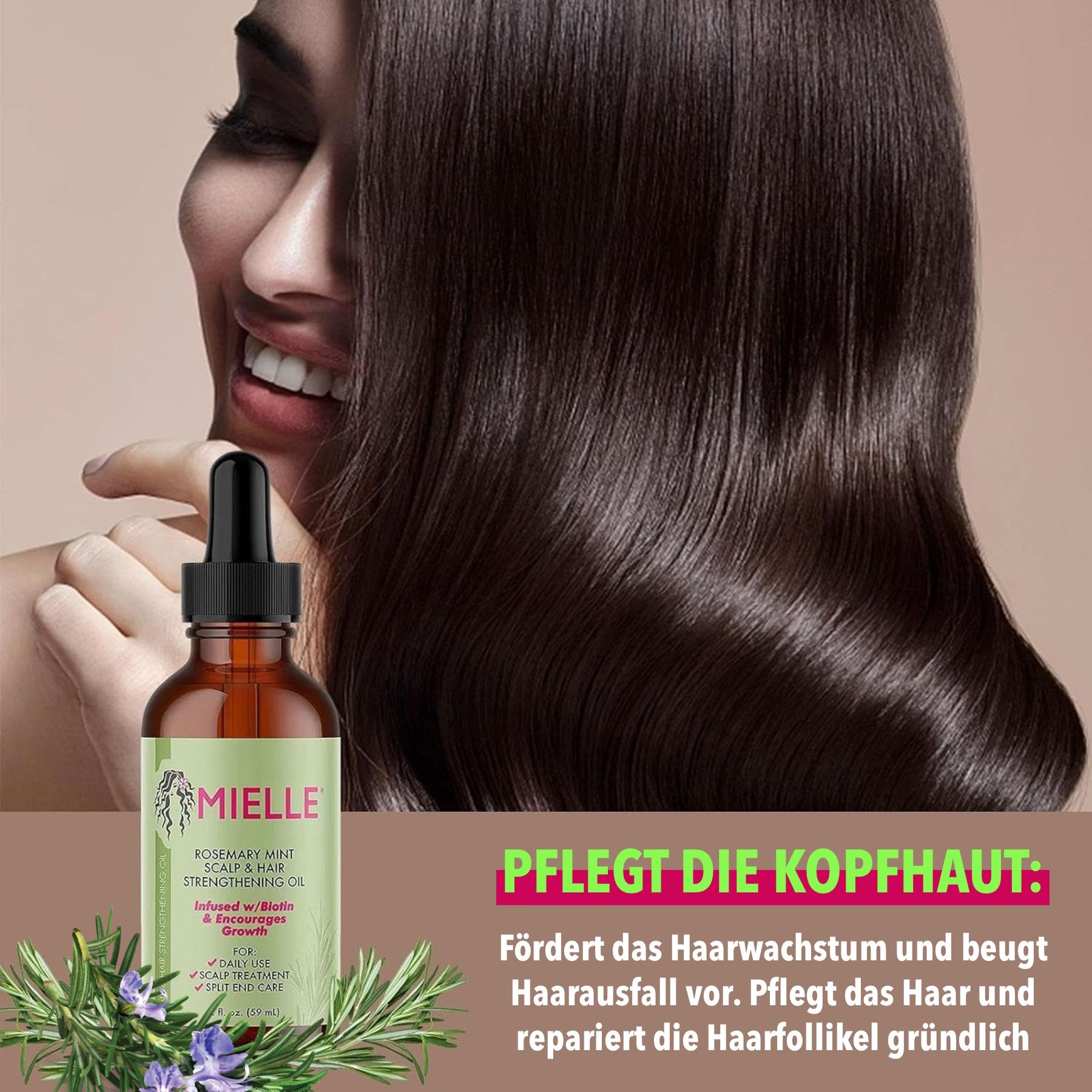 Mielle Organics Rosmarinöl Haaröl für Haarpflege und Haarwachtstum