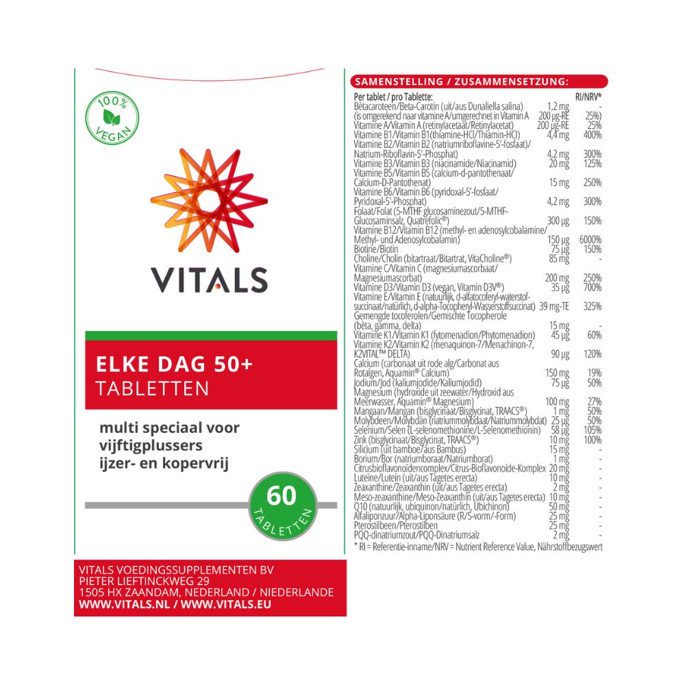 Vitals Elke Dag 50+ (60 tabletten)