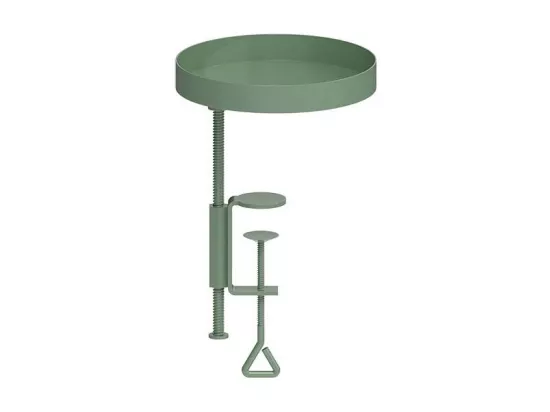 Support à plantes rond à fixer hauteur réglable vert 20.9 x 14 cm