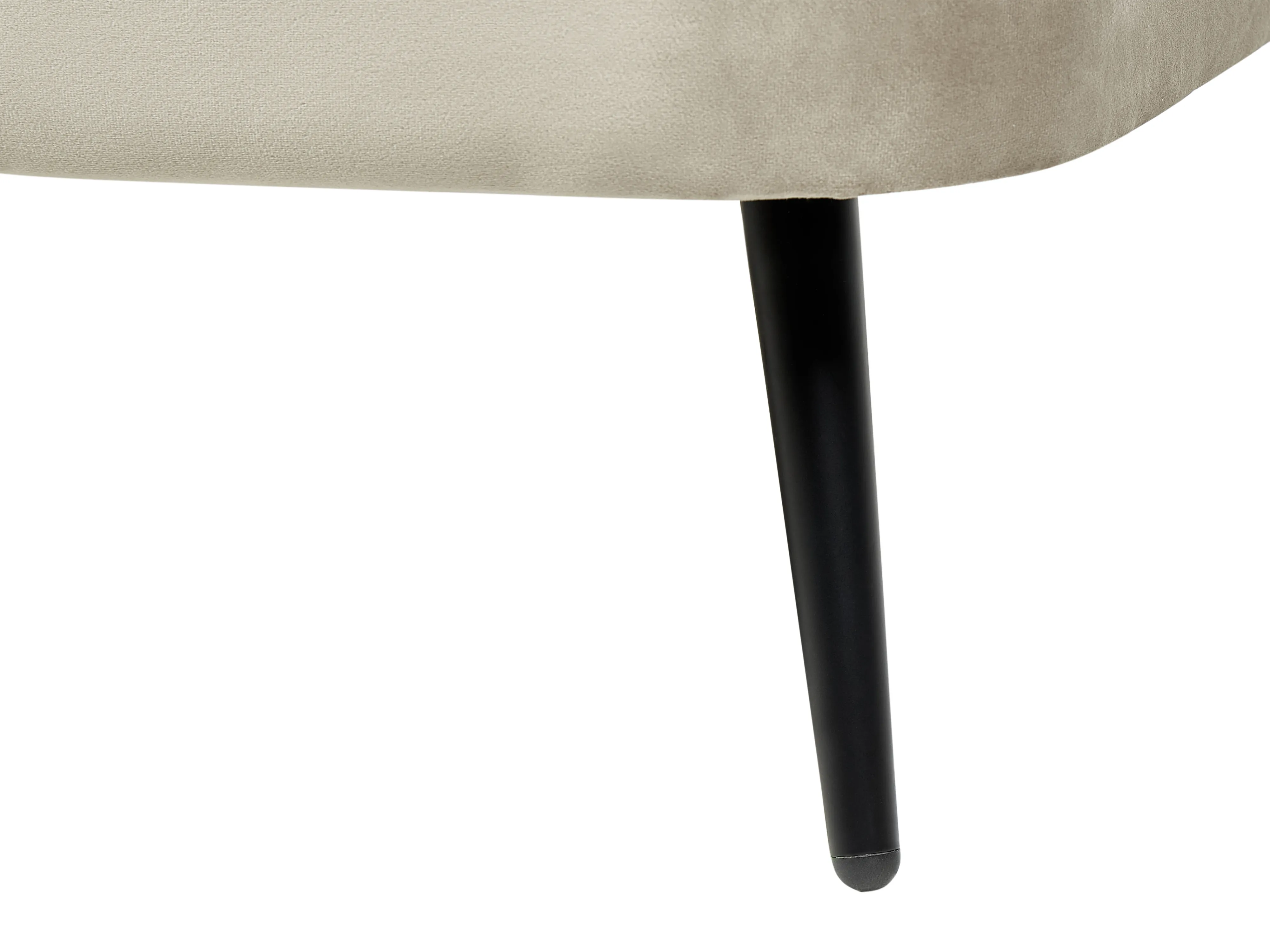 Linkszijdige chaise longue ALLIER Fluweel Beige