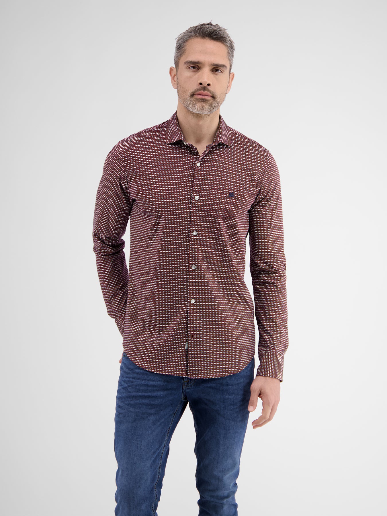 Herren Jerseyhemd mit Haifischkragen