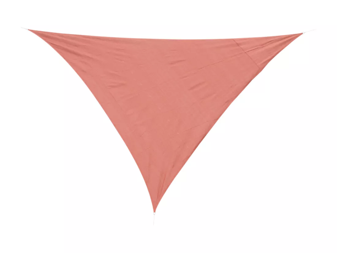 Voile d'ombrage triangulaire grande taille 6 x 6 x 6 m polyéthylène haute densité résistant aux UV rouge