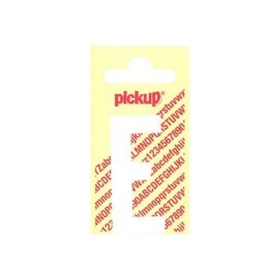 Pickup - Étiquette autocollante - 90 mm - Lettre E - blanc mat