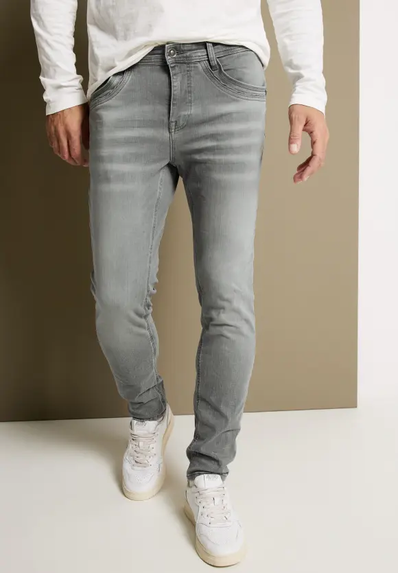 Graue Slim Fit Jeans - mid grey wash