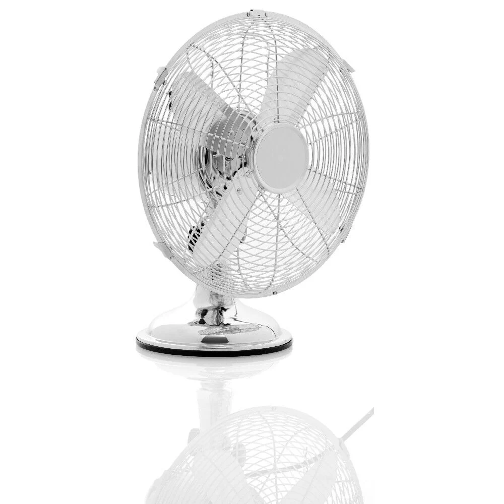 Ventilateur sur table gris chromé Homday 30 cm