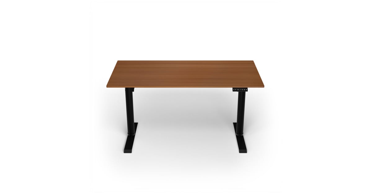 ArozziArena Nordico Sit/Stand Desk - Dark Walnut gaming desk  (Zwart)