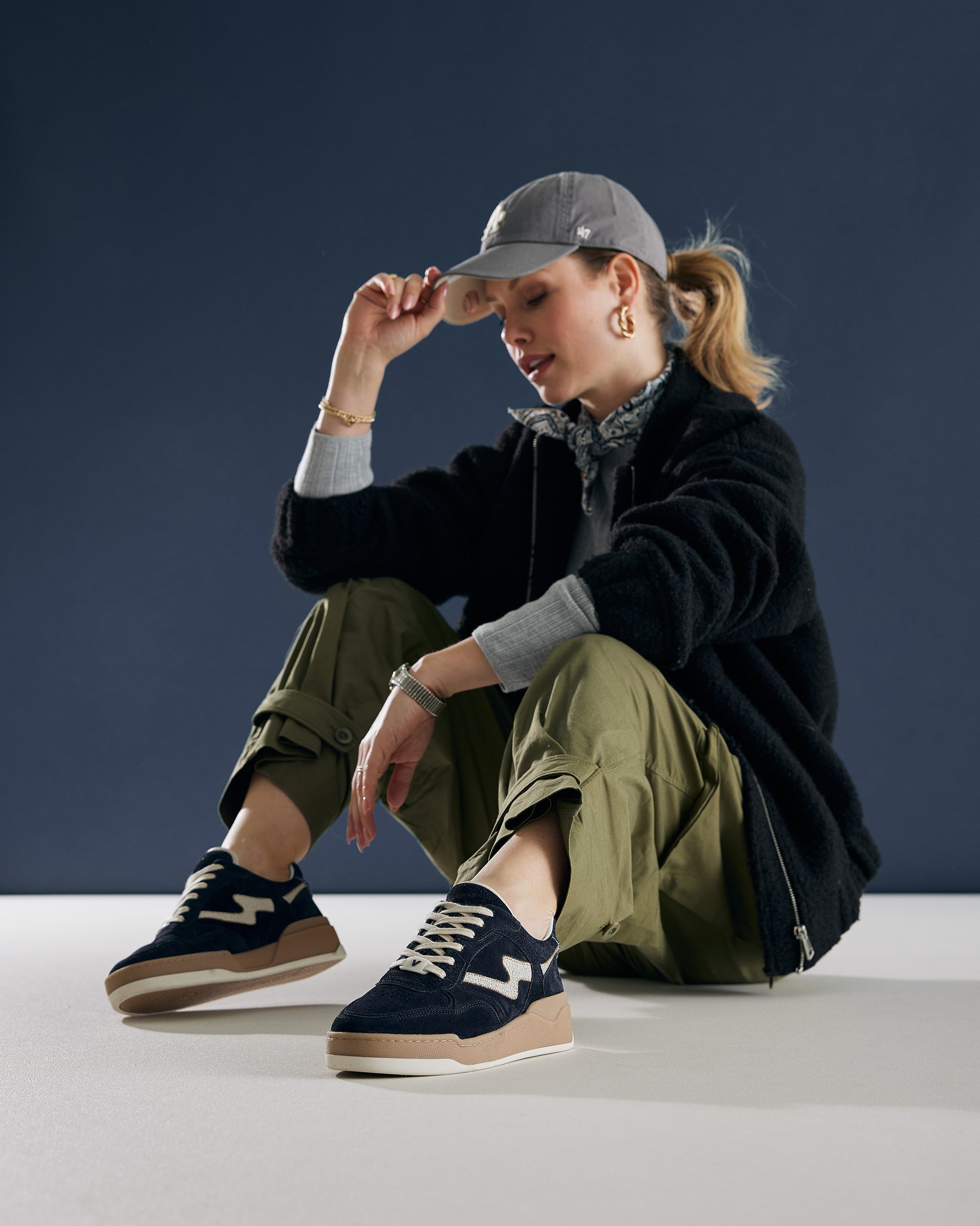 VIA VAI blauwe dames sneakers Sam Levi